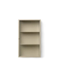 Ferm LIVING Haze Wall Cabinet | Reeded Glass Cashmere