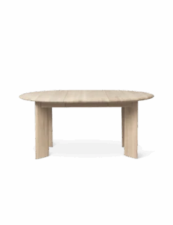 Ferm LIVING Bevel Extendable Table Ø117/167cm | White Oiled Oak