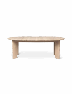 Ferm LIVING Bevel Extendable Table Ø117/217cm | White Oiled Oak