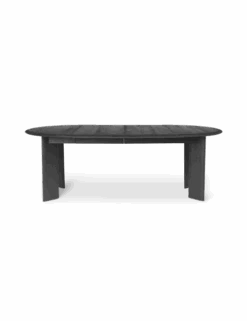 Ferm LIVING Bevel Extendable Table Ø117/217cm | Black Oiled Oak