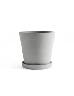 Hay Flowerpot With Saucer XXL | Grey