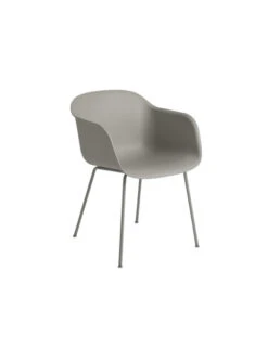 Muuto Armchair Fiber Tube Base | Grey/metal Base