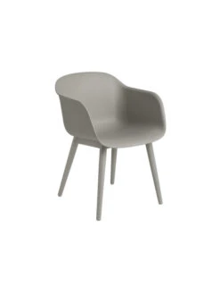 Muuto Fiber Armchair | Grey/wood Base