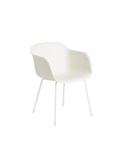 Muuto Fiber Armchair | White/wood Base