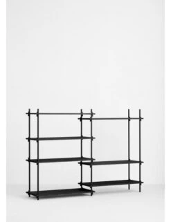 Moebe Shelving System - Medium, Double, Black