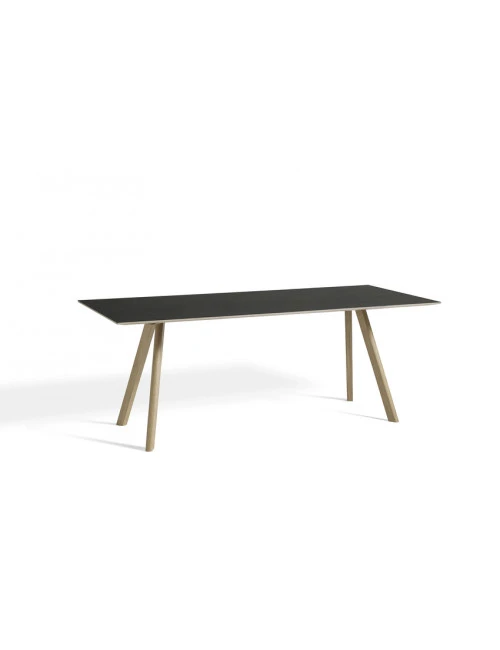 Hay CPH 30 Table L200 Cm | Soaped Oak/black Linoleum