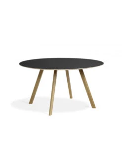 Hay CPH 25 Table Ø140 | Oak/black Linoleum